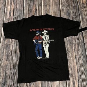 Vintage Hank Williams Jr Sr A Tear In My Beer Single Stitch Shirt S/M No Tag